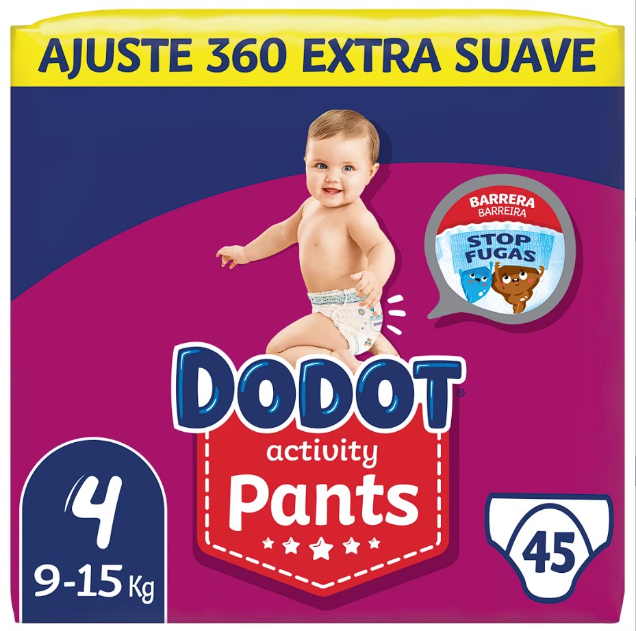 chollo Dodot Activity Pants Pañales Bebé, Tallas 4,5,6