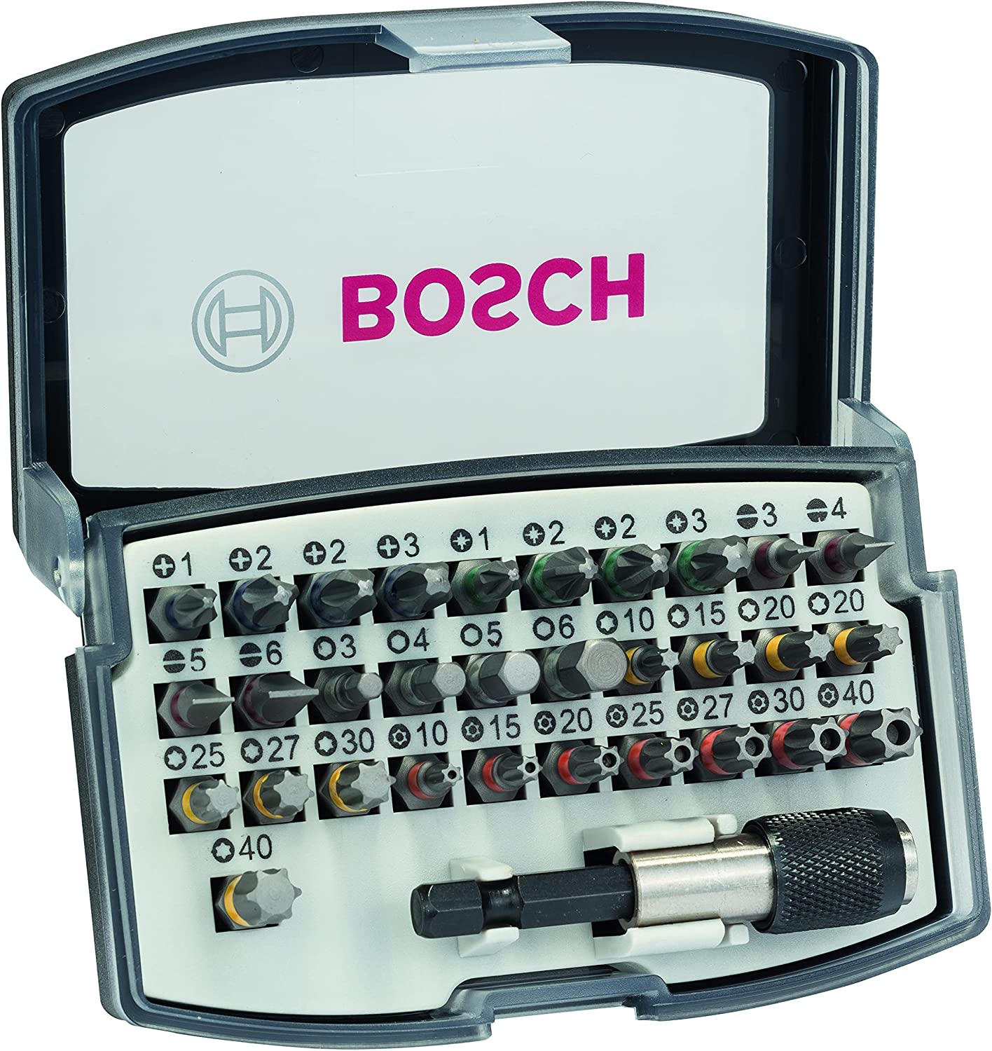 chollo Bosch Professional 32 uds. Set de puntas de atornillar (puntas PH, PZ, hexagonal, T, TH, S, accesorios para taladro y destornillador)