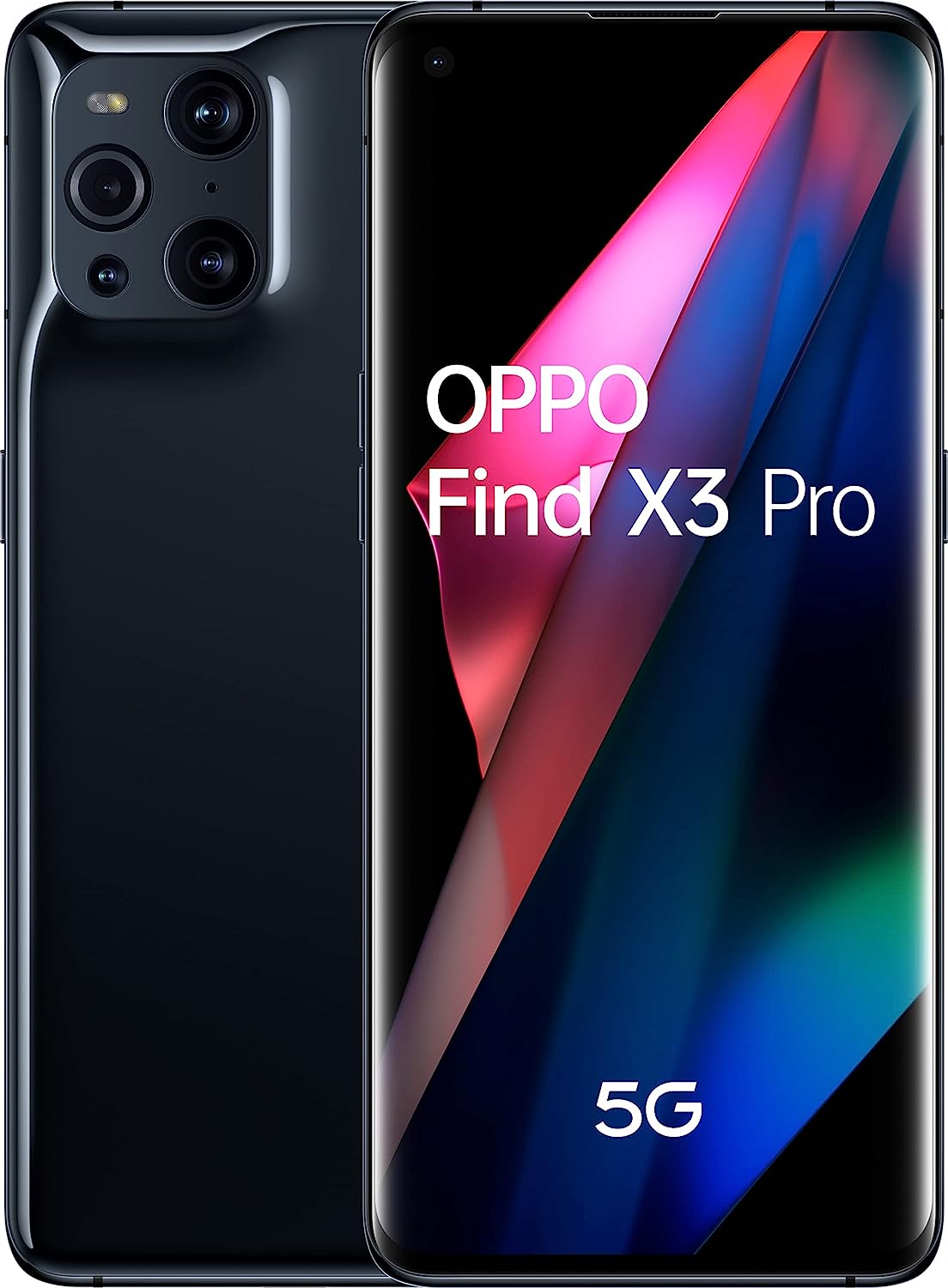chollo OPPO Find X3 Pro 5G - Teléfono Móvil libre, 12GB+256GB, Cámara 50+50+13+3 MP, Smartphone Android, Batería 4500mAh, Carga Rápida 65W, Dual SIM - Negro