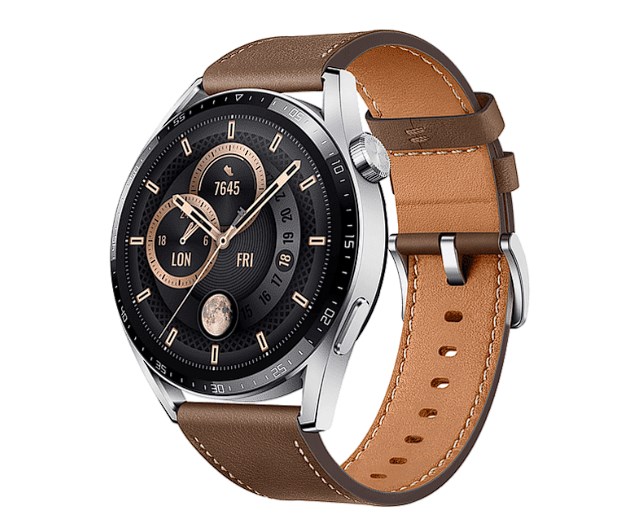 chollo Smartwatch - Huawei New Classic Watch GT3, 46mm Classic, 14 días, Ritmo cardiaco, SPo2, IA+100 deportes, Acero, Marrón
