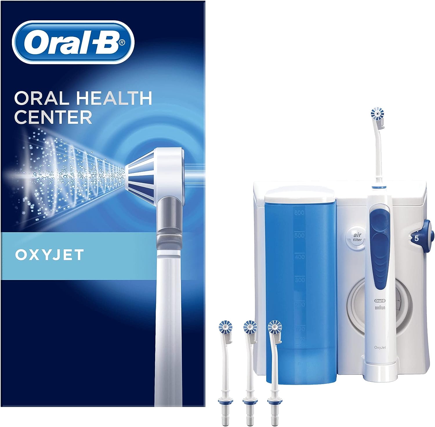 chollo Oral-B Oxyjet Sistema De Limpieza Irrigador Bucal Con Tecnología Braun, 4 Cabezales Oxyjet