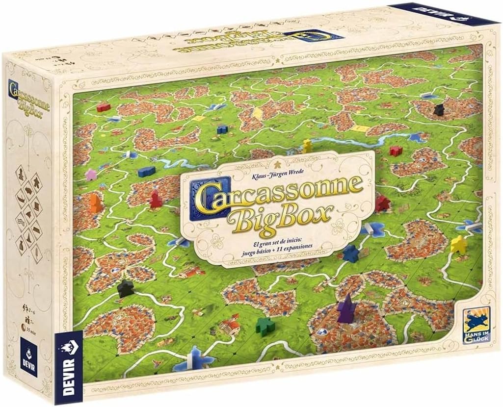 chollo Carcassonne Big Box, Carcassonne Plus, Juego Completo + 11 Expansiones