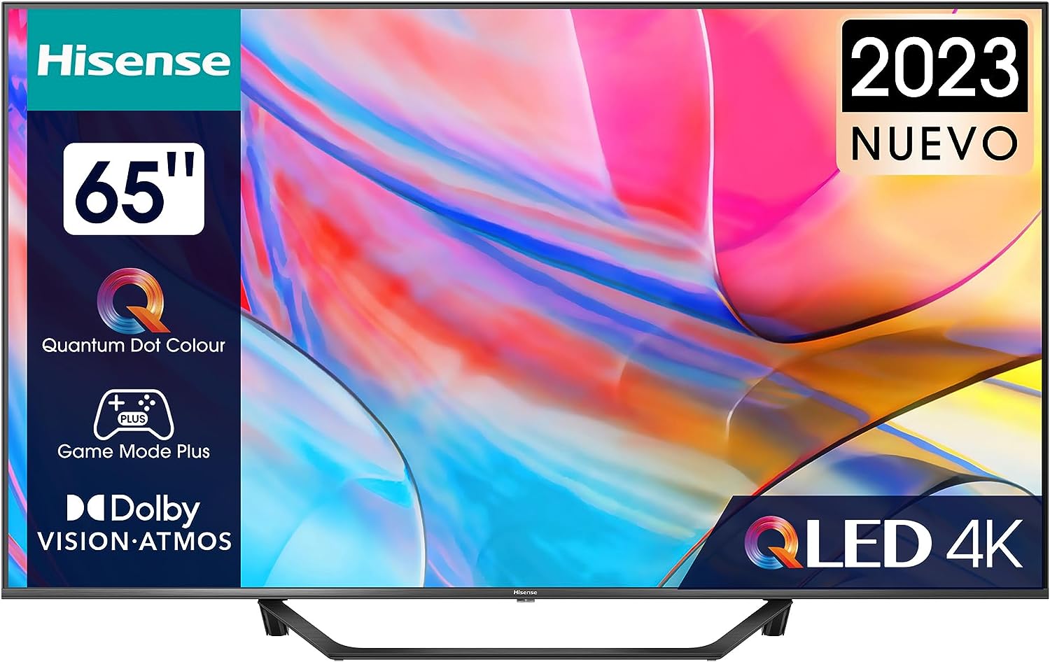 chollo Hisense 65A7KQ QLED VIDAA Smart TV, 65 Pulgadas, con Quantum Dot Colour, 60Hz VRR, Dolby Vision, Bluetooth y HDMI, Compartir en el televisor, Alexa Built-in (Modelo 2023)