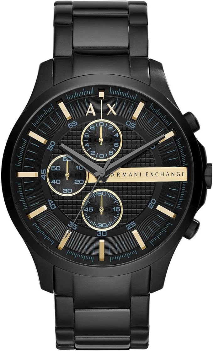 chollo Armani Exchange Reloj para Hombre, Movimiento cronógrafo de cuarzo, caja de acero inoxidable plateado de 46 mm con correa de acero inoxidable, AX2152