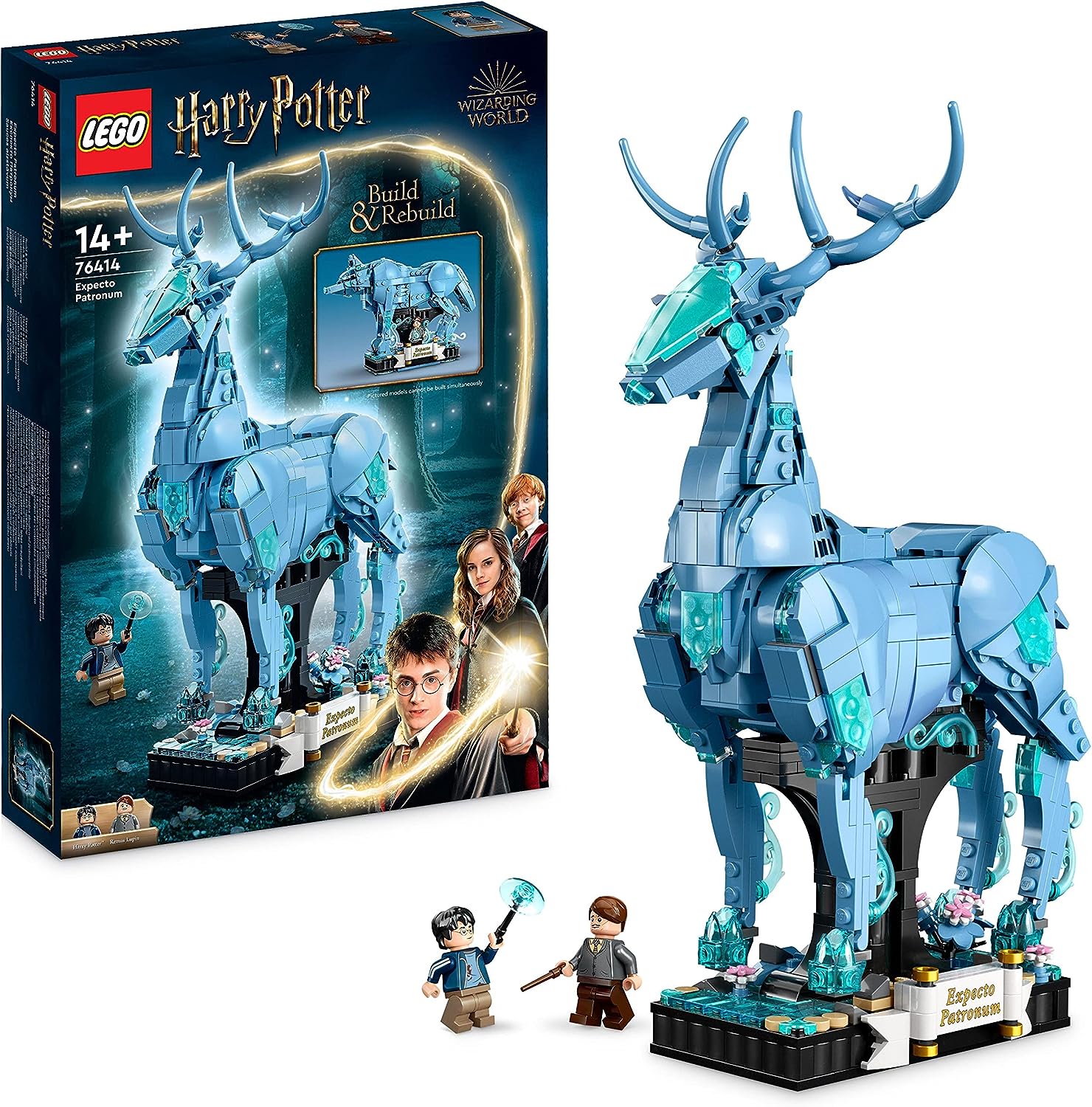chollo LEGO Harry Potter Expecto Patronum, Set 2-en-1 Figuras Animales de un Ciervo y un Lobo