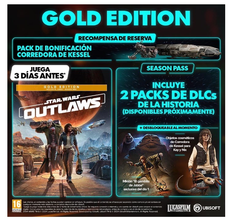 chollo Star Wars Outlaws Gold Edition (Xbox Series X)