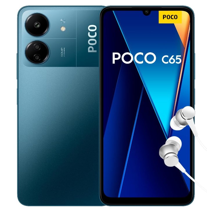 chollo Xiaomi Poco C65 - Smartphone de 8+256GB, Pantalla de 6.74” 90Hz HD+, MediaTek Helio G85, Triple cámara 50MP+2MP+QVGA, 5000mAh, NFC, Azul (Versión ES)