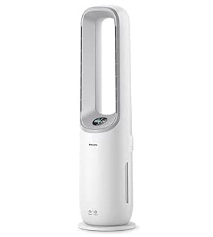 chollo Philips Air Performer 2en1: Purificador y ventilador - 70 m², elimina el 99,97% de los alérgenos y contaminantes. Filtro HEPA, Sensores inteligentes, Alexa, App. Silencioso y bajo consumo (AMF765/10)