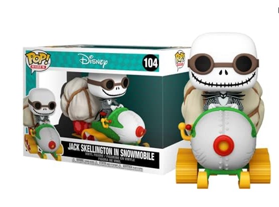chollo Funko Pop! Disney Ride: The Nightmare Before Christmas-Jack Skellington with Goggles & Snowmobile